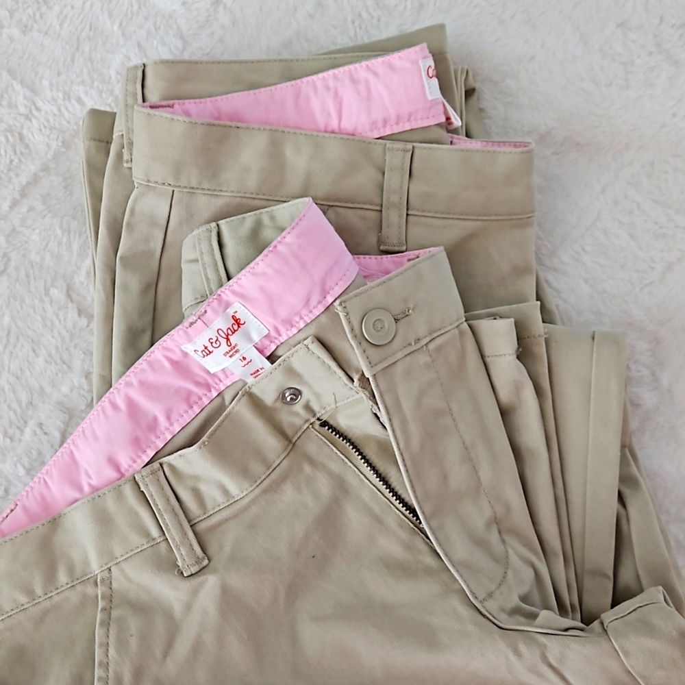 Cat and Jack uniform girls pants, size 16, pre teen, teen, school uniform, khaki
